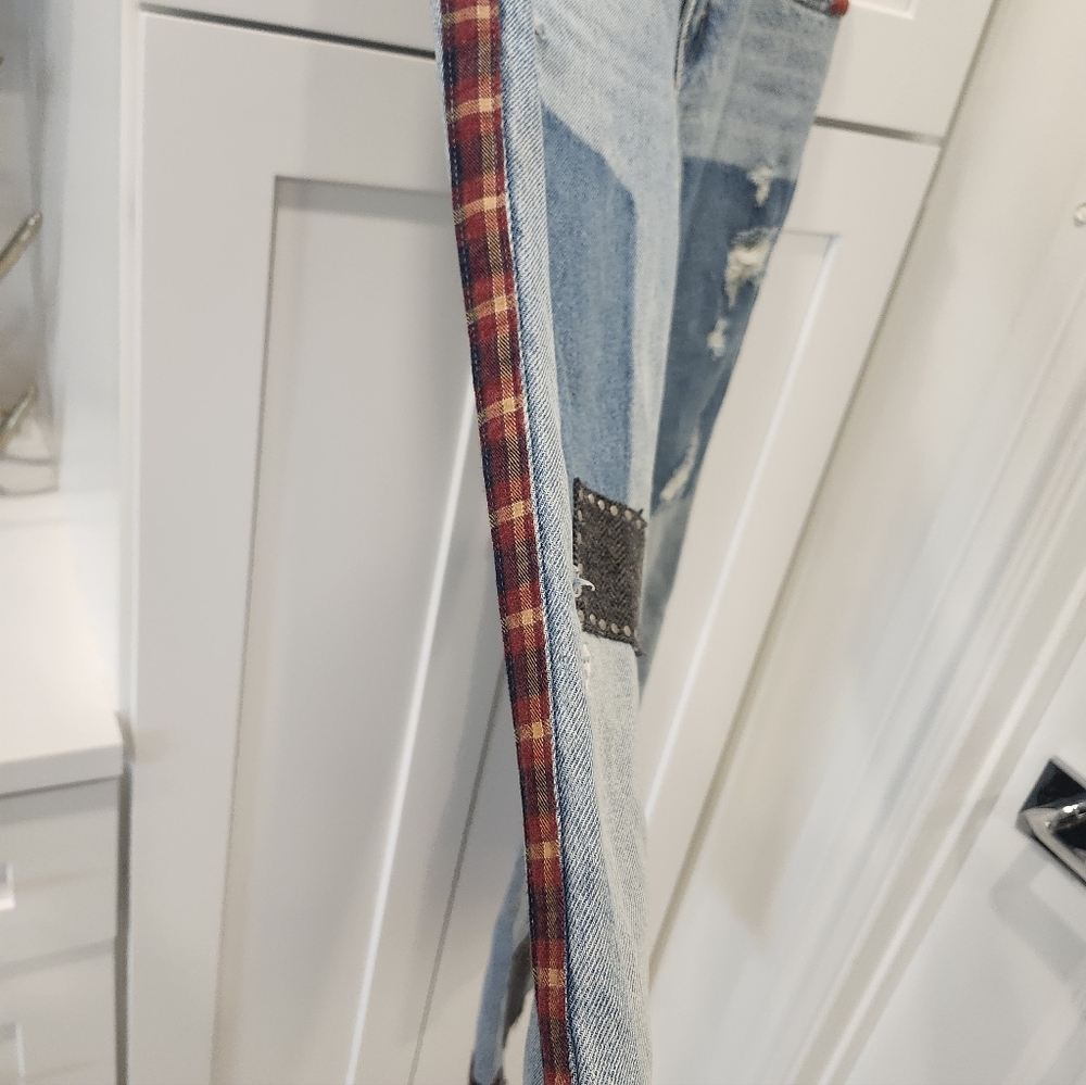 Free People We The Free Patchwork Flare Jeans - Picture 5 of 12